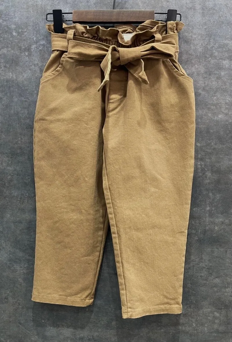 Paperbag style chino pants