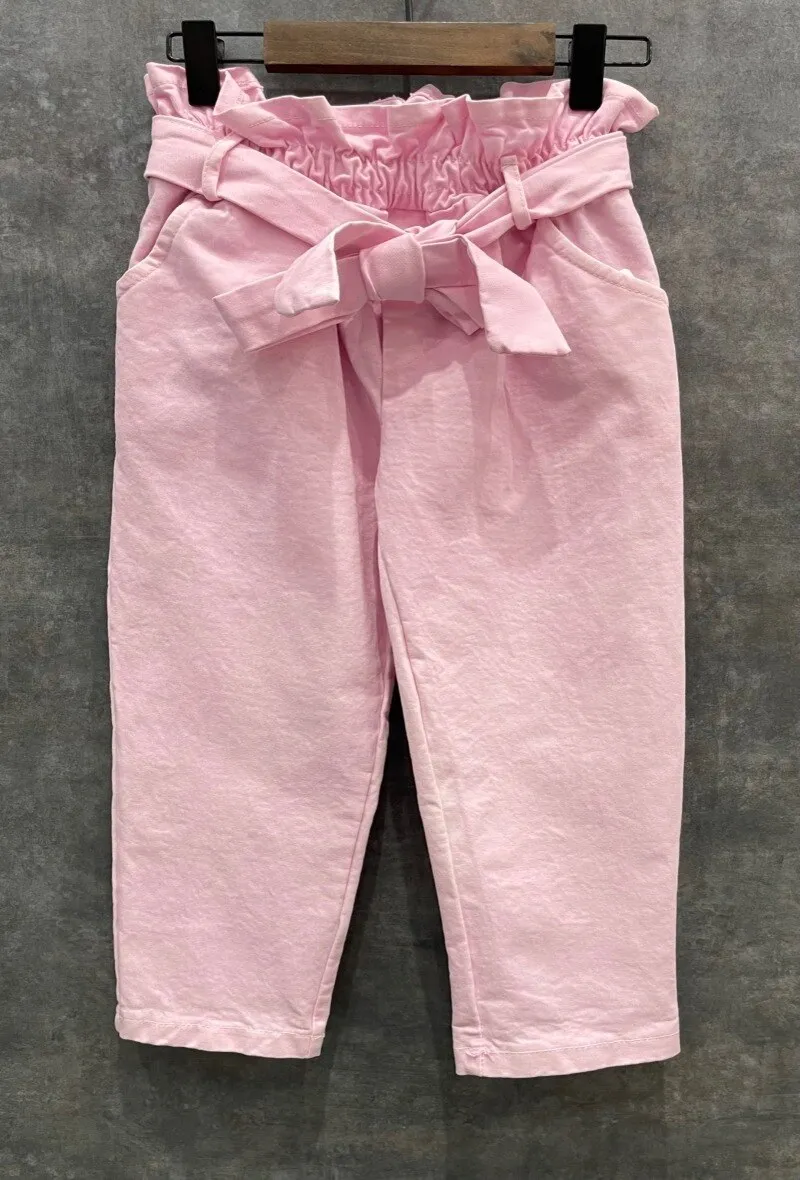 Paperbag style chino pants