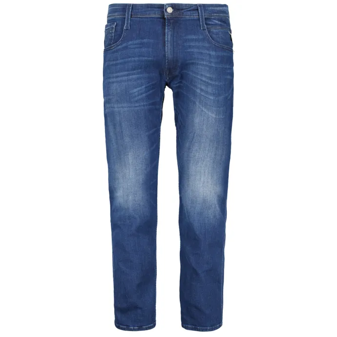 Replay Stretch-Jeans "Anbass", körpernah, dunkelblau 