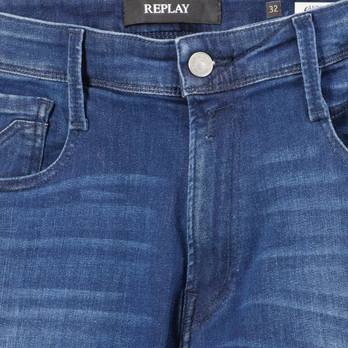 Replay Stretch-Jeans "Anbass", körpernah, dunkelblau 