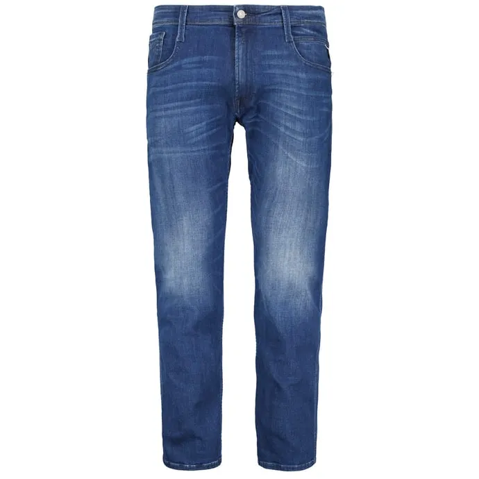 Replay Stretch-Jeans "Anbass", körpernah, dunkelblau 
