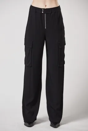 THOM KROM Wide Leg Viscose Stretch Cargo Pants  