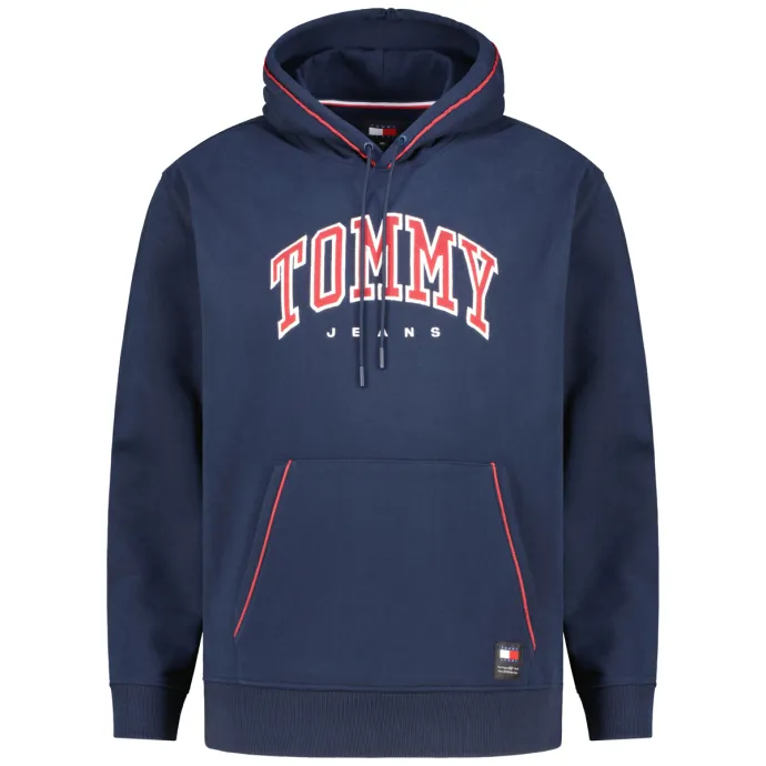 Tommy Jeans Hoodie mit Applikation, dunkelblau 