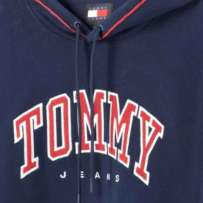 Tommy Jeans Hoodie mit Applikation, dunkelblau 